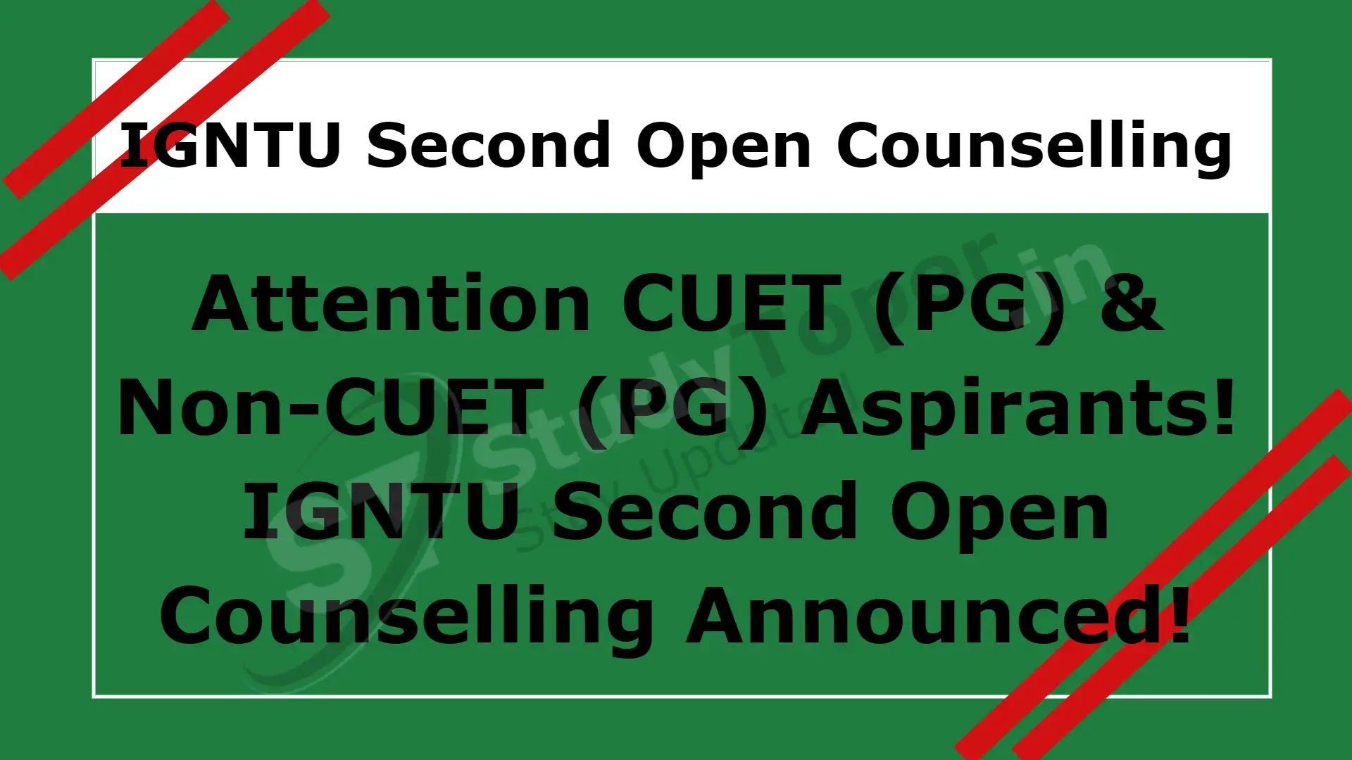 IGNTU Second Open Counselling