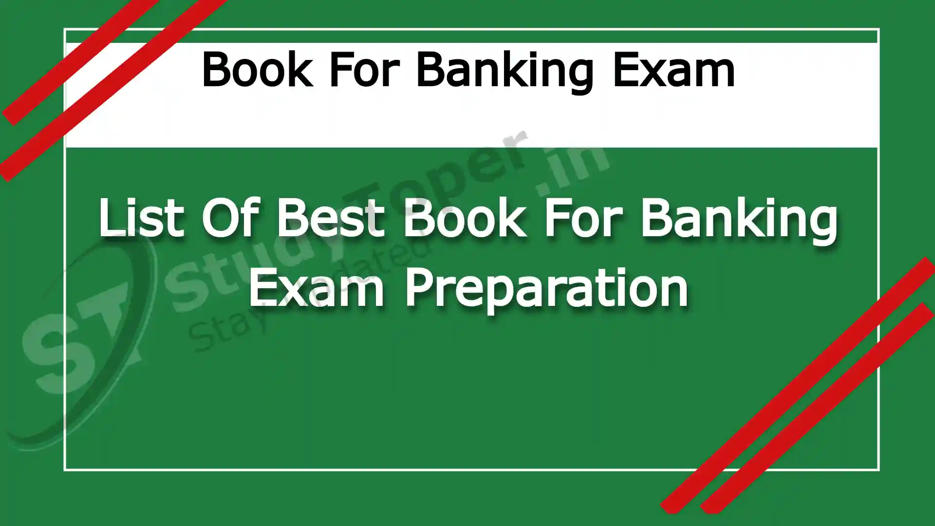 List of Best Books for Banking Exam Preparation