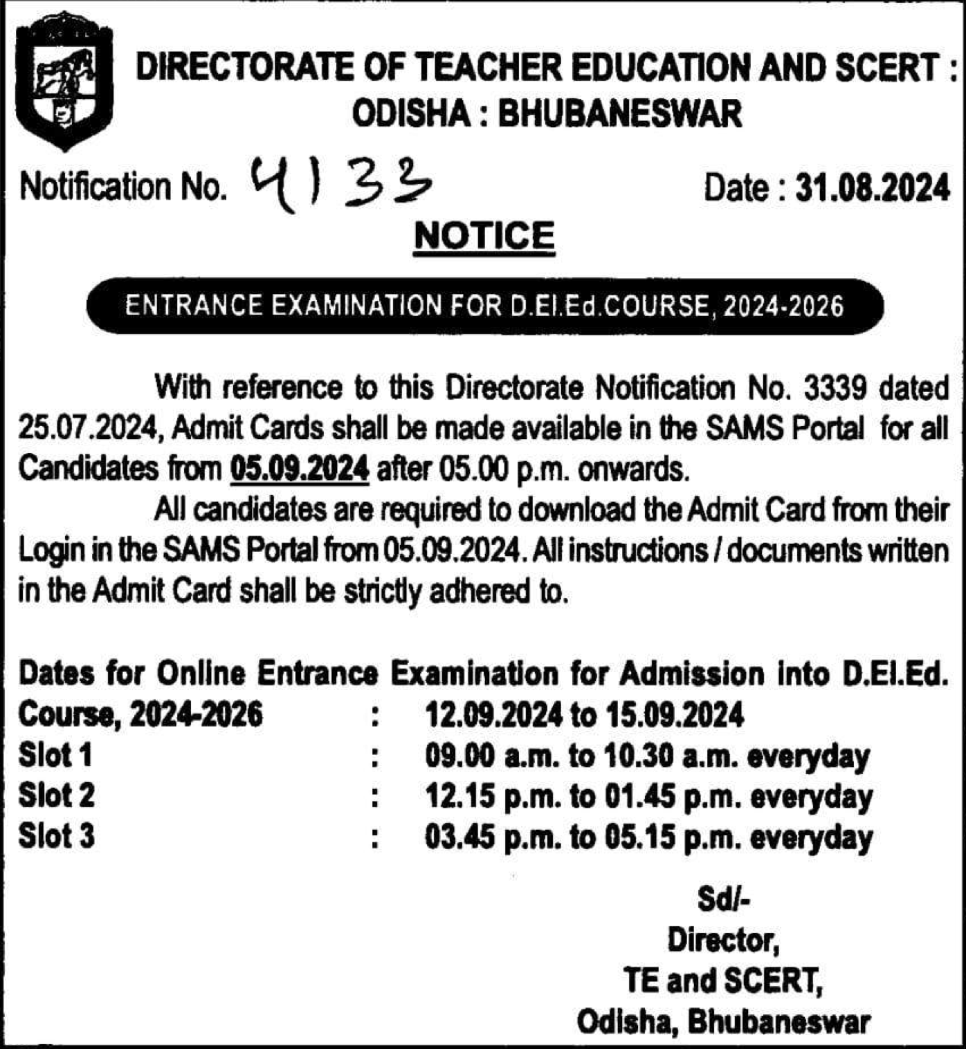 Odisha DElEd Admit Card 2024 Released Today, Entrance Exam Hall Ticket_3.1