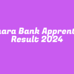 Canara Bank Apprentice Result 2024