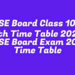 CBSE Board Class 10th, 12th Time Table 2025 | CBSE Board Exam 2025 Time Table