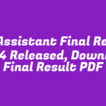 RBI Assistant Final Result 2024 Released, Download Final Result PDF