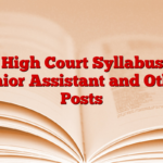 AP High Court Syllabus for Junior Assistant and Other Posts