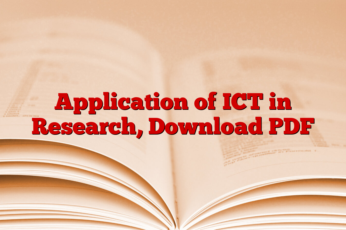 Application of ICT in Research, Download PDF