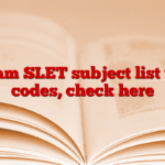 Assam SLET subject list with codes, check here