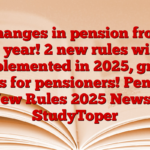 Changes in pension from new year! 2 new rules will be implemented in 2025, great news for pensioners! Pension New Rules 2025 News – StudyToper