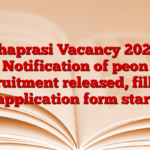 Chaprasi Vacancy 2024: Notification of peon recruitment released, filling of application form started