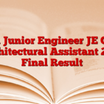 DDA Junior Engineer JE Civil, Architectural Assistant 2023 Final Result