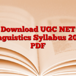 Download UGC NET Linguistics Syllabus 2024 PDF