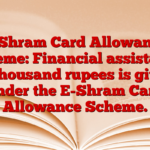 E-Shram Card Allowance Scheme: Financial assistance of thousand rupees is given under the E-Shram Card Allowance Scheme.