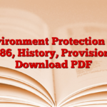 Environment Protection Act 1986, History, Provisions, Download PDF