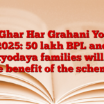 Har Ghar Har Grahani Yojana 2025: 50 lakh BPL and Antyodaya families will get the benefit of the scheme.