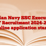 Indian Navy SSC Executive IT Recruitment 2024-25, online application starts