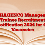 MAHAGENCO Management Trainee Recruitment Notification 2024 for 40 Vacancies