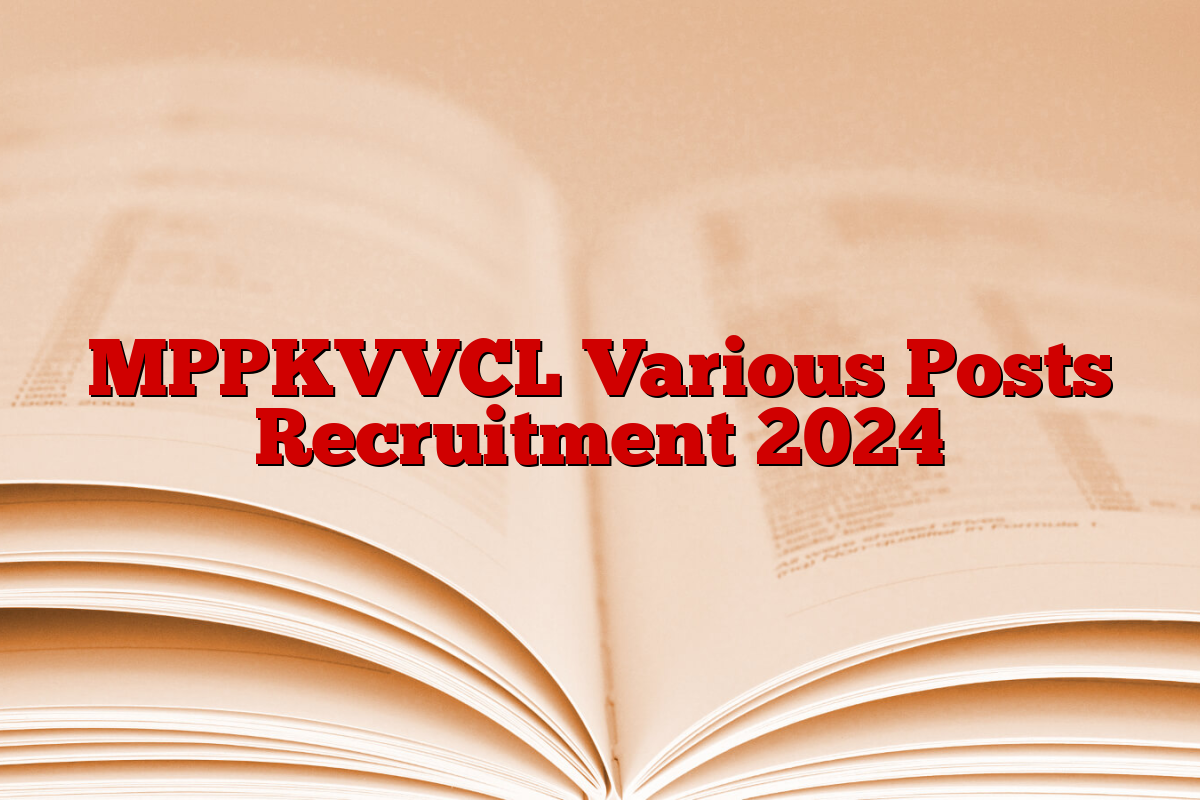 MPPKVVCL Various Posts Recruitment 2024