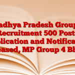 Madhya Pradesh Group 4 Recruitment 500 Posts Application and Notification Released, MP Group 4 Bharti