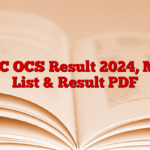 OPSC OCS Result 2024, Merit List & Result PDF