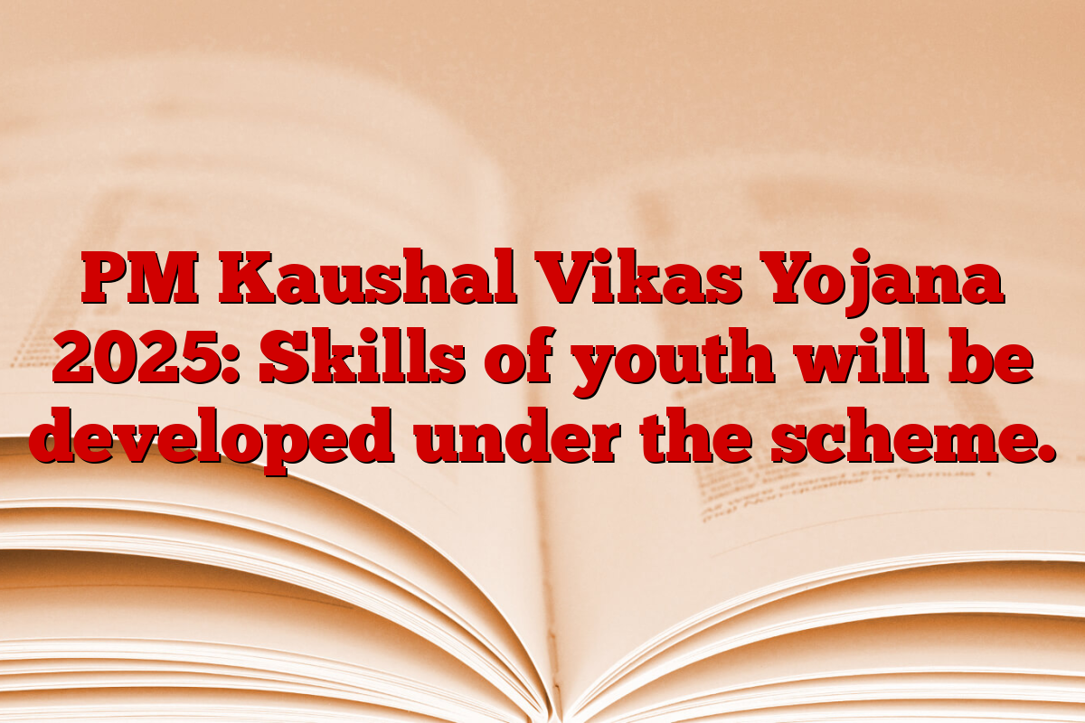 PM Kaushal Vikas Yojana 2025: Skills of youth will be developed under the scheme.