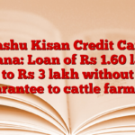 Pashu Kisan Credit Card Yojana: Loan of Rs 1.60 lakh to Rs 3 lakh without guarantee to cattle farmers.