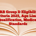 RRB Group D Eligibility Criteria 2025, Age Limit, Qualification, Medical Standards