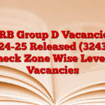 RRB Group D Vacancies 2024-25 Released (32438), Check Zone Wise Level 1 Vacancies