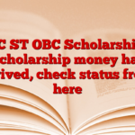 SC ST OBC Scholarship: Scholarship money has arrived, check status from here