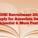 SIDBI Recruitment 2024 Apply for Associate Data Scientist & More Posts