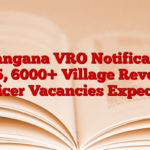 Telangana VRO Notification 2025, 6000+ Village Revenue Officer Vacancies Expected