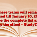 These trains will remain closed till January 10, 2025! See the complete list and know the effect – StudyToper