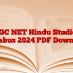 UGC NET Hindu Studies Syllabus 2024 PDF Download