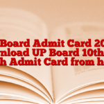 UP Board Admit Card 2025: Download UP Board 10th and 12th Admit Card from here