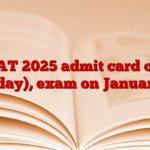 XAT 2025 admit card out (today), exam on January 5