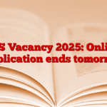 BIS Vacancy 2025: Online application ends tomorrow