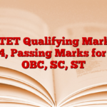 CTET Qualifying Marks 2024, Passing Marks for UR, OBC, SC, ST