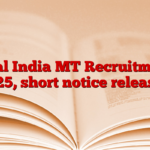 Coal India MT Recruitment 2025, short notice released