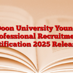 Doon University Young Professional Recruitment Notification 2025 Released