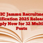 ESIC Jammu Recruitment Notification 2025 Released, Apply Now for 32 Multiple Posts