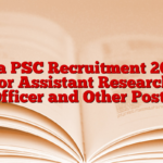 Goa PSC Recruitment 2025 for Assistant Research Officer and Other Posts