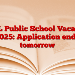 HAL Public School Vacancy 2025: Application ends tomorrow