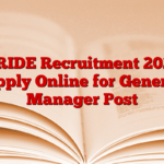 KRIDE Recruitment 2025 Apply Online for General Manager Post