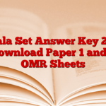 Kerala Set Answer Key 2025, Download Paper 1 and 2 OMR Sheets