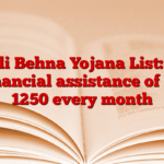 Ladli Behna Yojana List: Get financial assistance of Rs 1250 every month