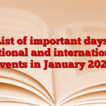 List of important days, national and international events in January 2025