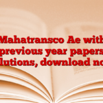 Mahatransco Ae with previous year papers solutions, download now