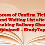 Process of Confirm Ticket and Waiting List after making Railway Chart Explained! – StudyToper