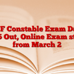 RPF Constable Exam Date 2025 Out, Online Exam starts from March 2