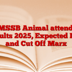 RSMSSB Animal attendant Results 2025, Expected Date and Cut Off Marx