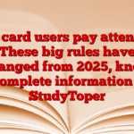 SIM card users pay attention! These big rules have changed from 2025, know complete information – StudyToper