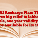 TRAI Recharge Plan: TRAI gives big relief to lakhs of people, one year validity will be available for Rs 10