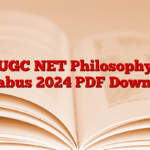 UGC NET Philosophy Syllabus 2024 PDF Download